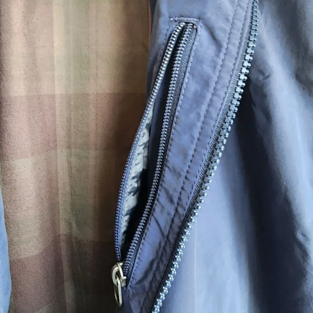 Classic LL Bean Fleece Lined Windbreaker Coat Men' Size Large Reg 100% Nylon
